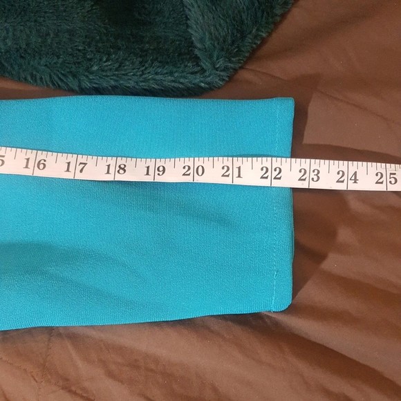 Allie Coosh Womens Blouse Green Turquoise Sz Small Spring Tunic Lagenlook Easter - Picture 13 of 13